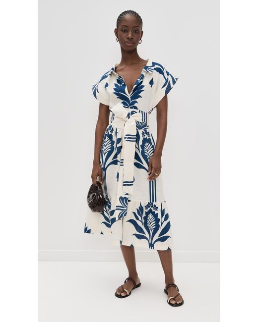 ANDRES OTALORA Blue Shareer Dress