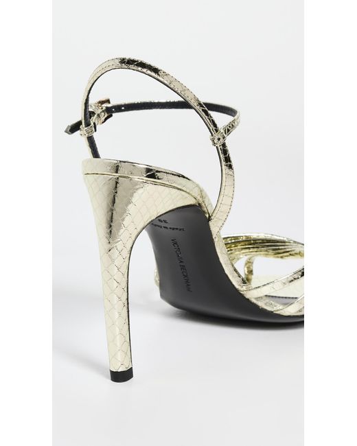 Victoria Beckham Metallic Cage Sandals
