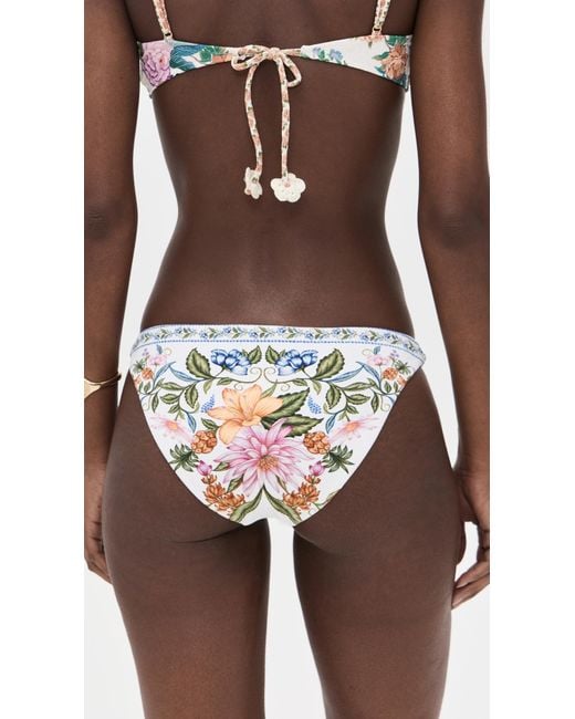 Farm Rio Brown Sweet Bloom Bouquet Full Low Bikini Bottoms