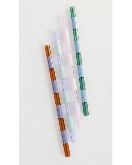 Fazeek White Striped Straws
