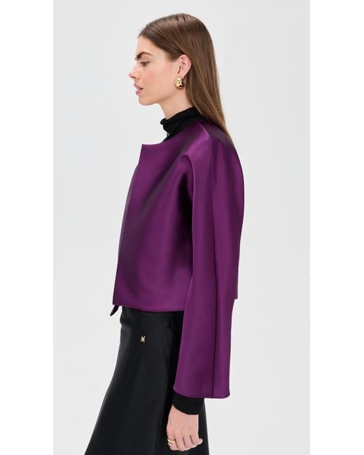 Leset Purple Bobbi Crop Jacket