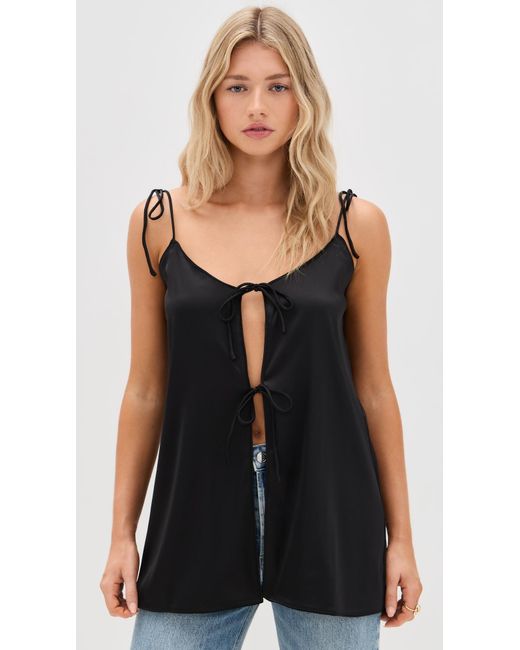 KAT THE LABEL Black Lottie Camisole