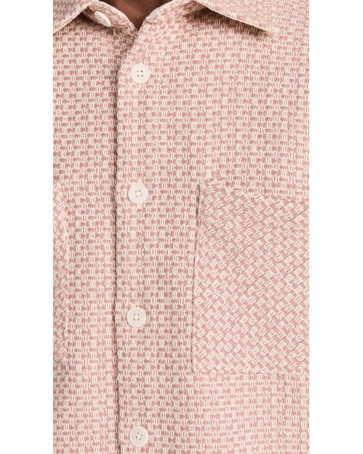 Wax London Pink Whiting Overshirt for men