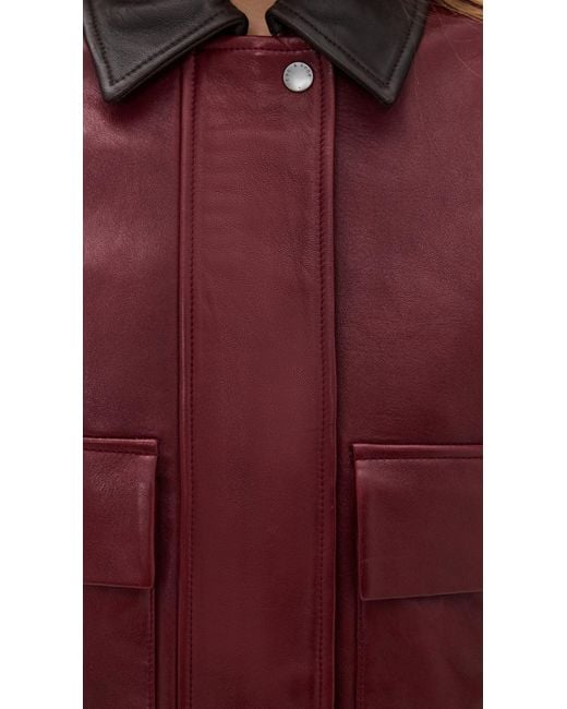 Rag & Bone Red Nonie Leather Jacket