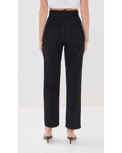 Area Black Crystal Heart Jeans