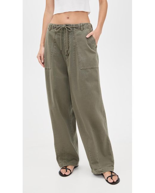 James Perse Green Oversized Military Pants