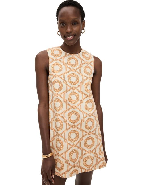 Alexis Anicka Mini Shift Dress in Ivory/Orange