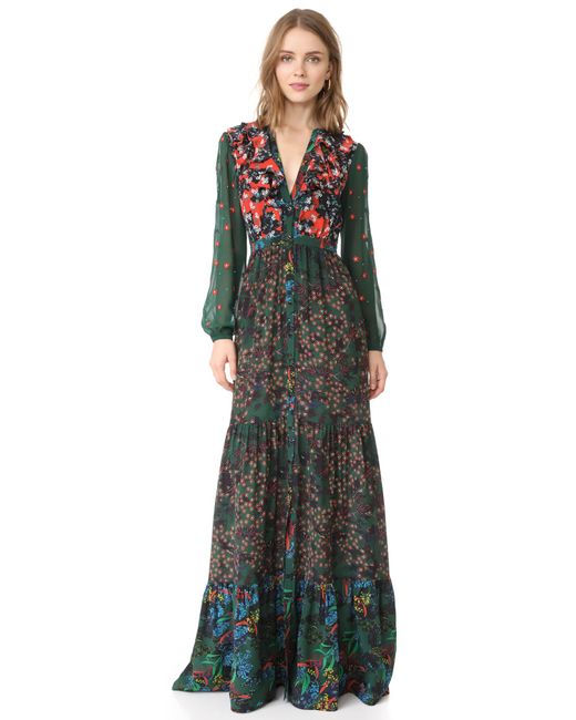 Saloni Silk Ginny Dress | Lyst