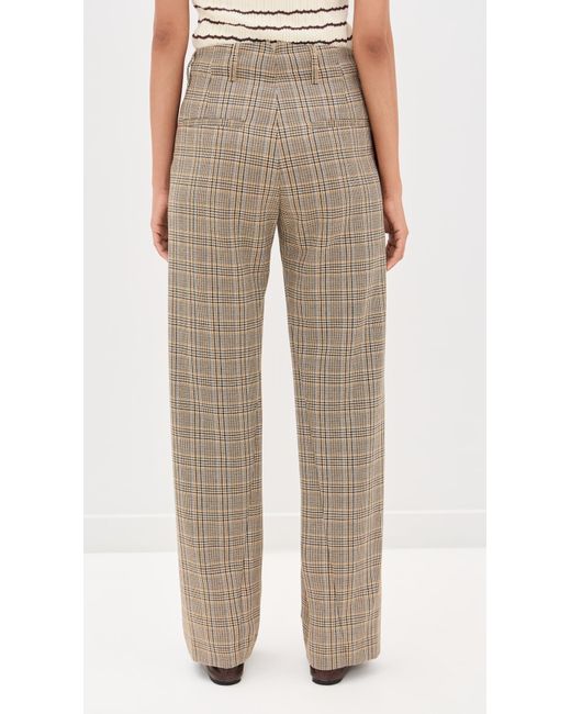Rag & Bone Natural Shea Plaid Pants