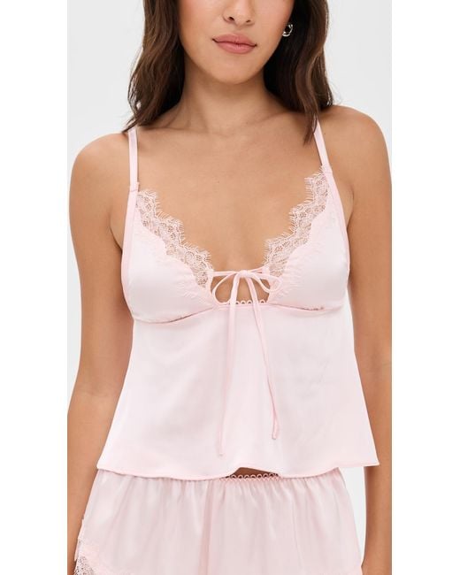 KAT THE LABEL Pink Sorrento Camisole