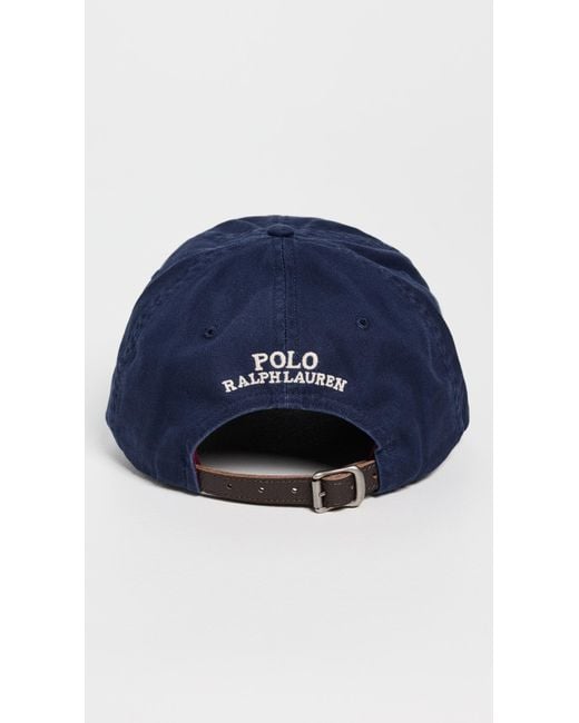 Polo Ralph Lauren Blue Classic Twill Novelty Bear Sport Cap for men