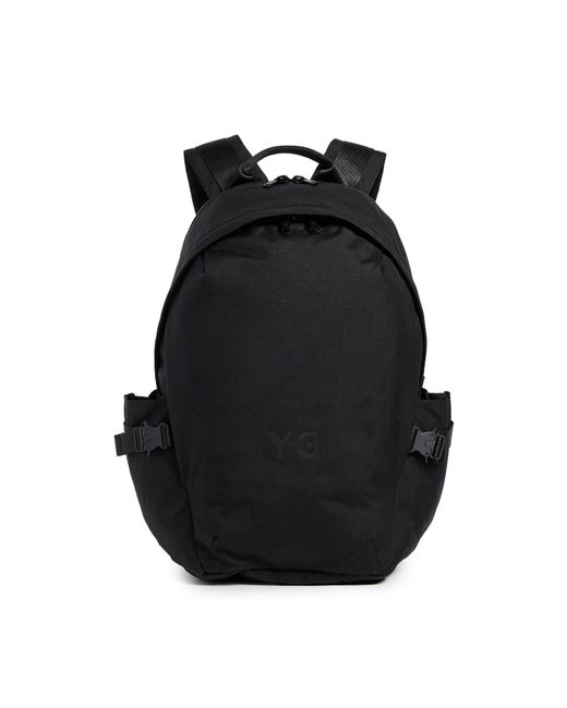 Y-3 Black Staple Backpack for men