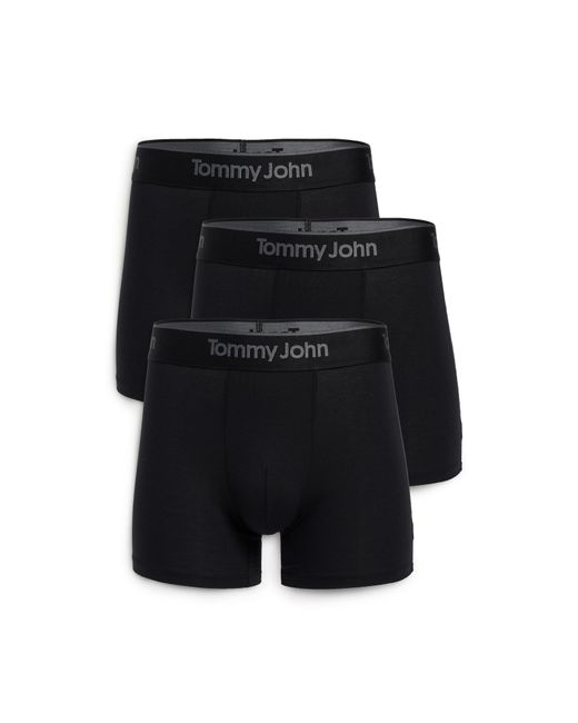 Tommy John Black Second Skin 4 Trunks 3 Pack for men