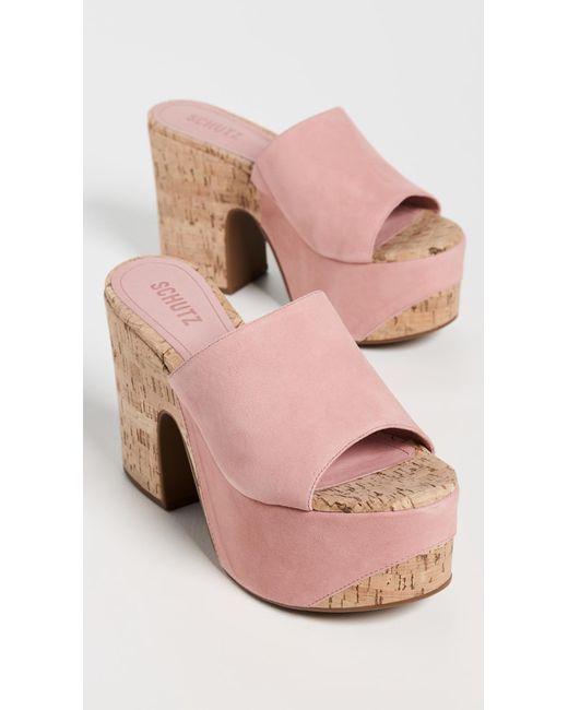 SCHUTZ SHOES Pink Dalle Wave Platform Sandals