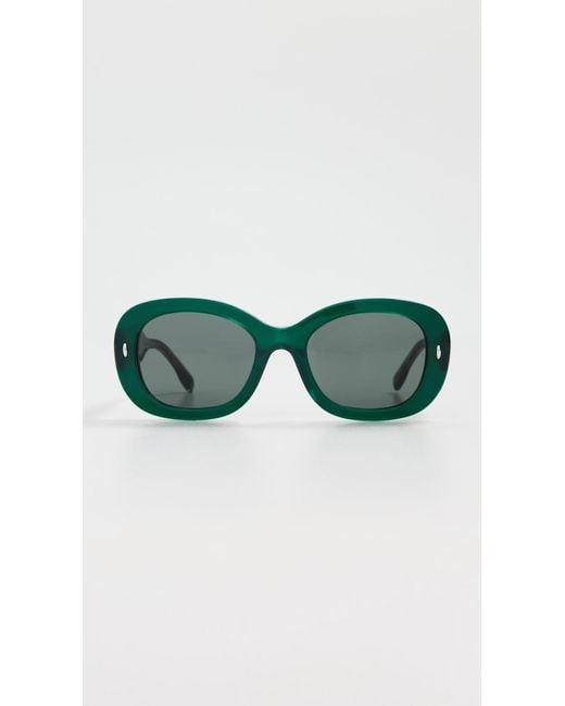 Tory Burch Green Square Sunglasses