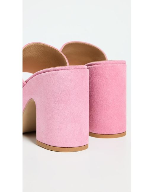 INTENTIONALLY ______ Pink Hart Platform Slide Heels