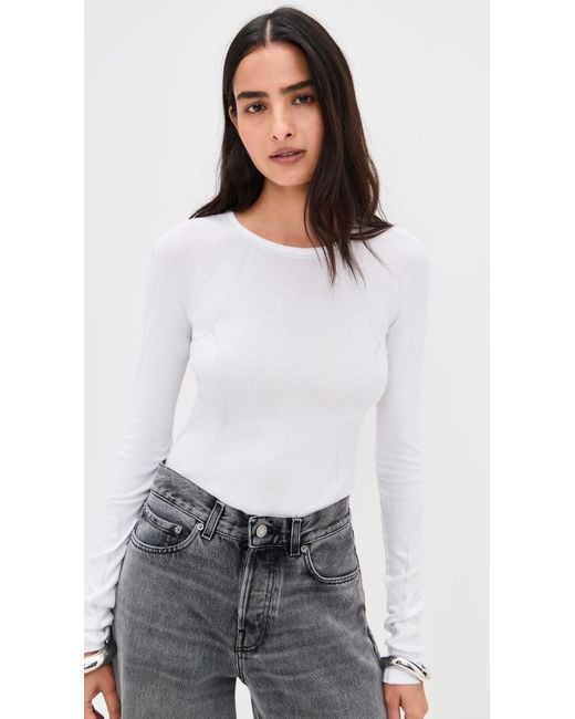 Helmut Lang White Bmx Raglan Top Soft