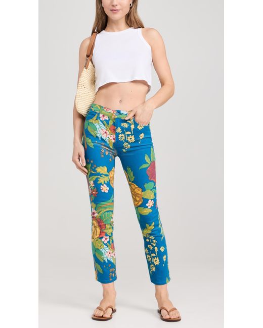 Mother Blue The Mid Rise Dazzler Crop Jeans