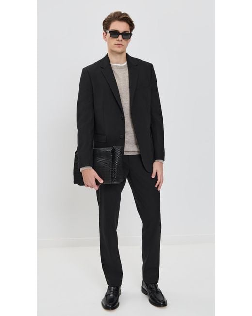 Theory Black Chambers Stretch Wool Blazer for men
