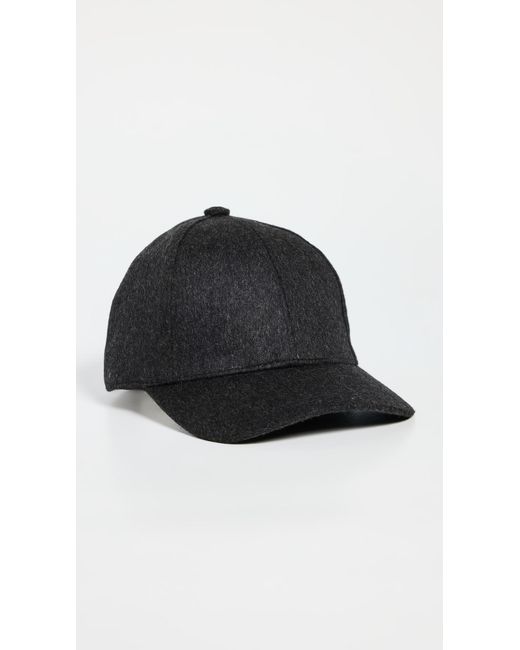 Vince Black Cashmere Baseball Cap for men
