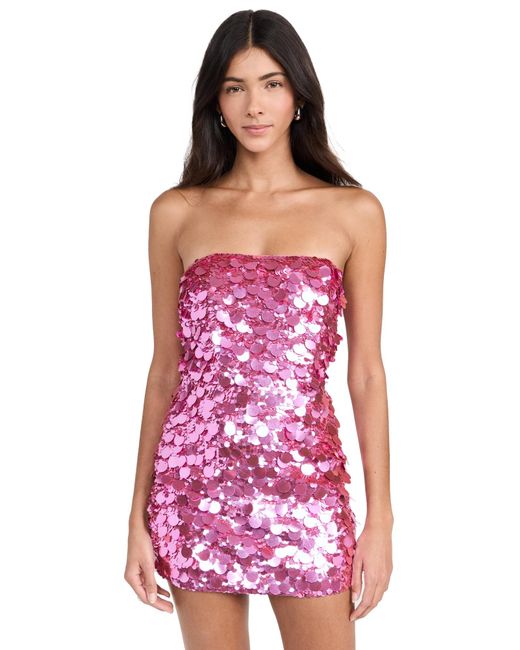 retroféte Pink Nolia Sequin Dress