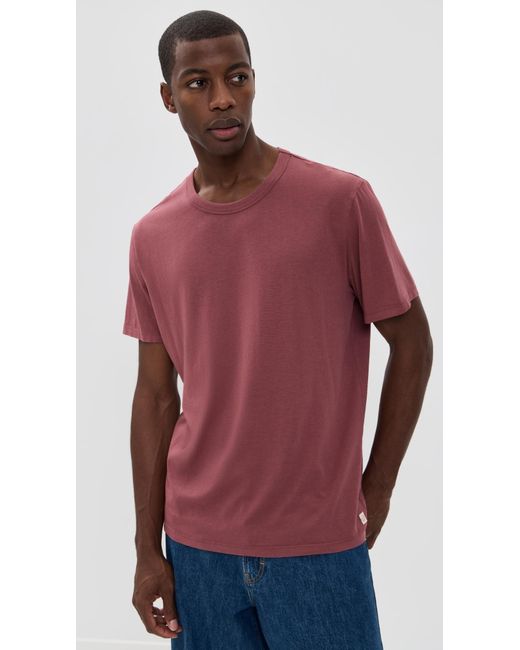 Marine Layer Red Signature Sea Change Crew Tee for men