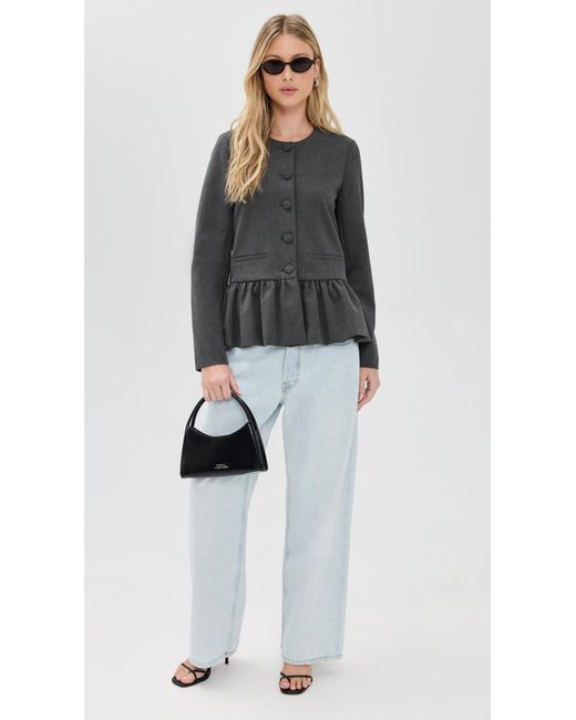 Wayf Black Blakely Peplum Jacket