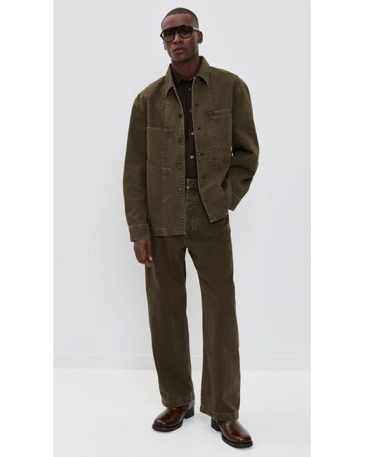 Lemaire Workwear Overshirt in Brown for Men | Lyst