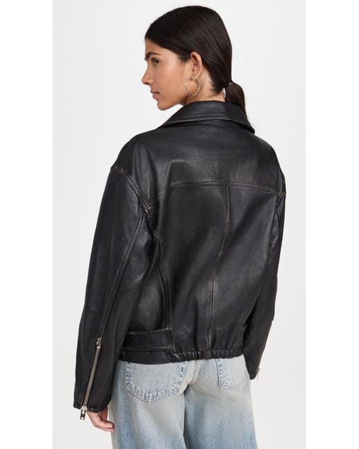 IRO Black Dylan Leather Biker Jacket