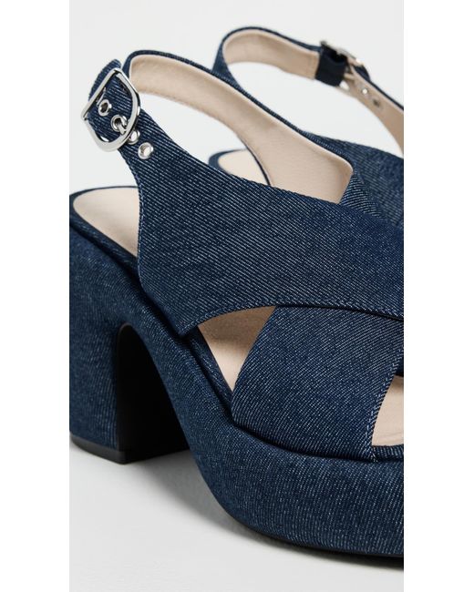 INTENTIONALLY ______ Blue Mindy Heeled Sandals