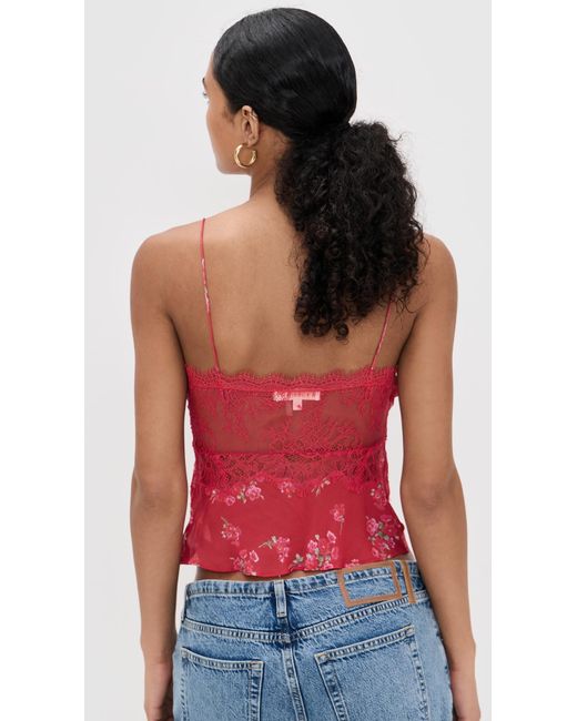 LoveShackFancy Red Belfast Top