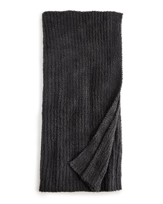 Barefoot Dreams Black Cozychic Ribbed Throw