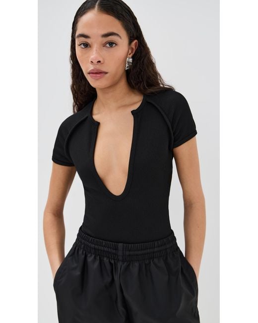 Christopher Esber Black Concave Tee Bodysuit