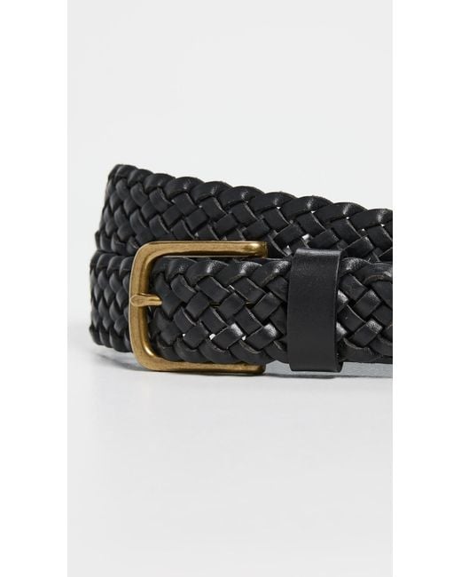 Madewell Black Braided Leather Belt for men