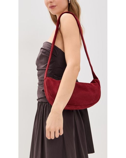 St. Agni Red Soft Crescent Bag