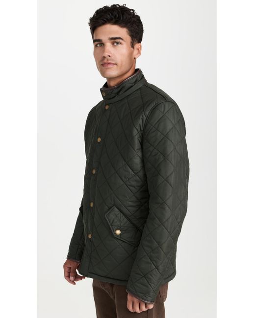 Barbour Black Powell Quilted Jacket for men