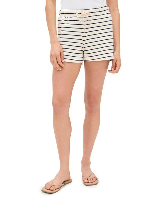 PERFECTWHITETEE Black Stripe French Terry Shorts