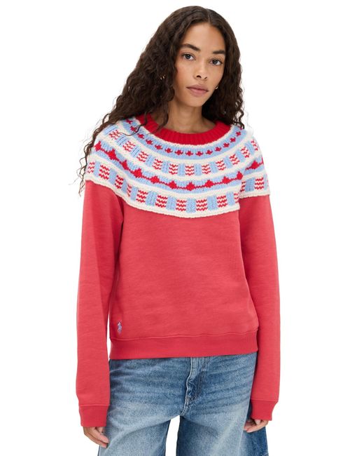 Polo Ralph Lauren Red Crew Neck Sweatshirt