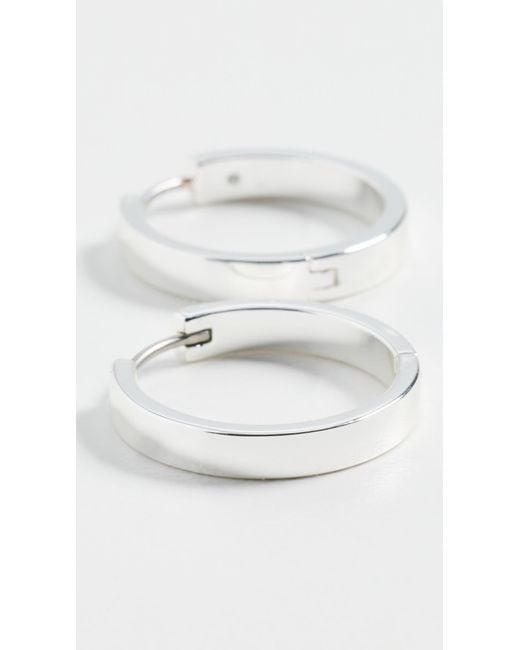 Gorjana White Rose Hoops