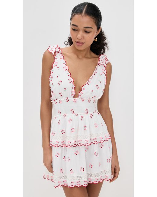 LoveShackFancy White Soira Dress