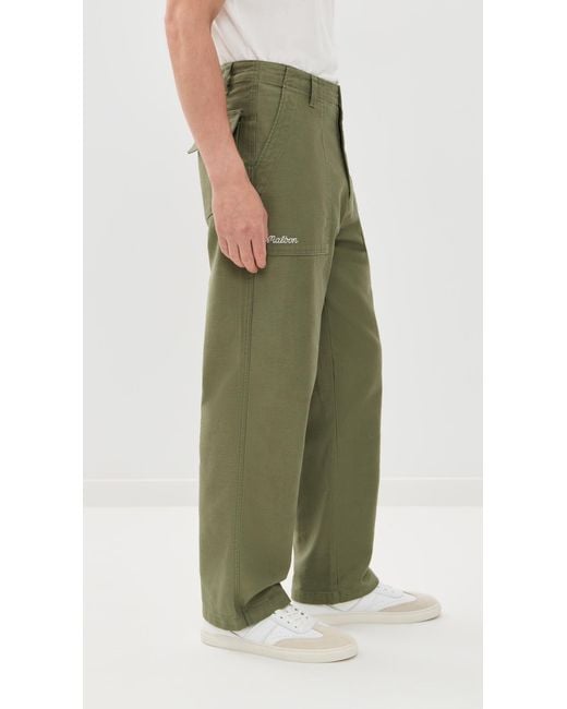 Malbon Golf Green Braxton Pants for men