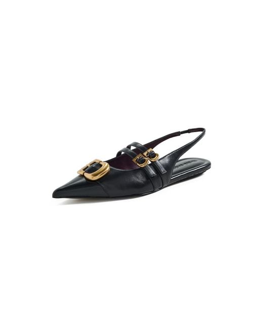 Marc Jacobs Black The Doll Shoe Slingback Flats