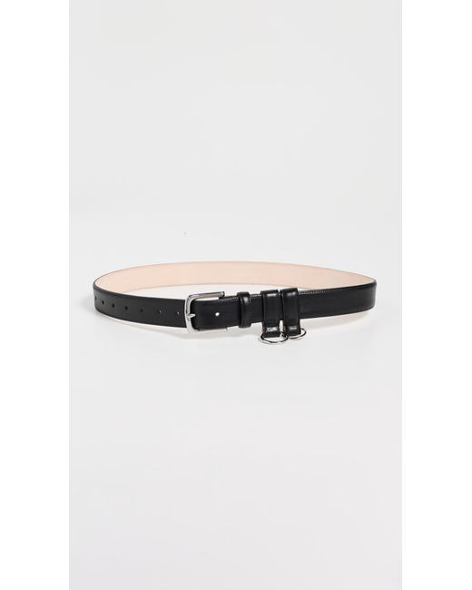 Tibi Black Classic Ring Hardware Leather Belt