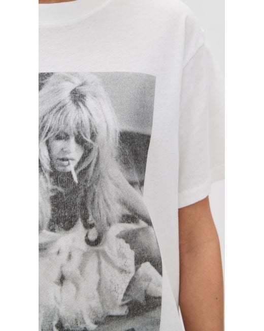 ANINE BING LILI TEE BRIGITTE BARDO Tシャツ Anine Bing Lili Tee Ab X Dk X Brigitte Bardot in Gray | Lyst