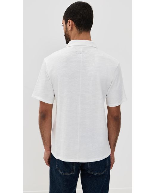 Rag & Bone White Classic Flame Polo for men