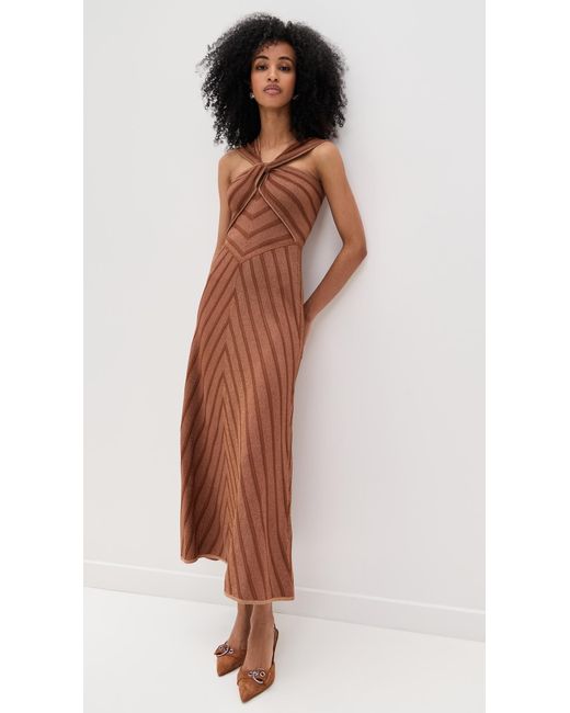 zimmermann illuminate halter midi dress Zimmermann Illuminate Halter Dress Black/Cream
