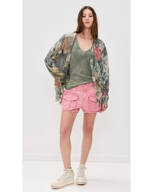 R13 Pink Multi Pocket Shorts