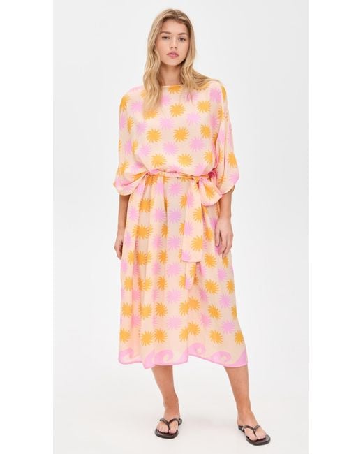 Sundress Orange Cora Caftan