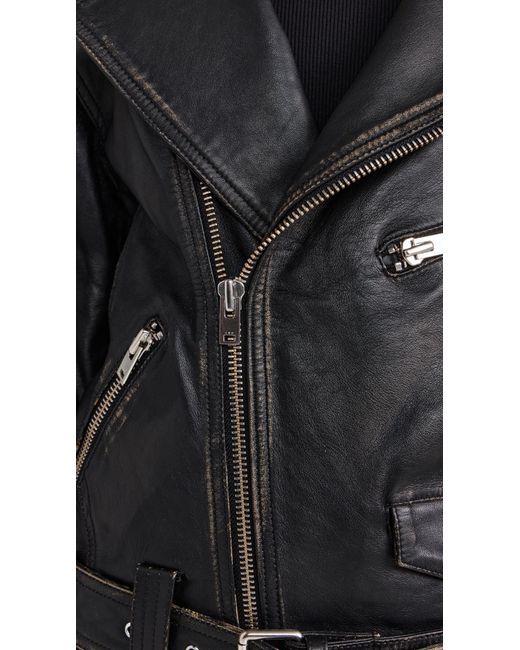 IRO Black Dylan Leather Biker Jacket