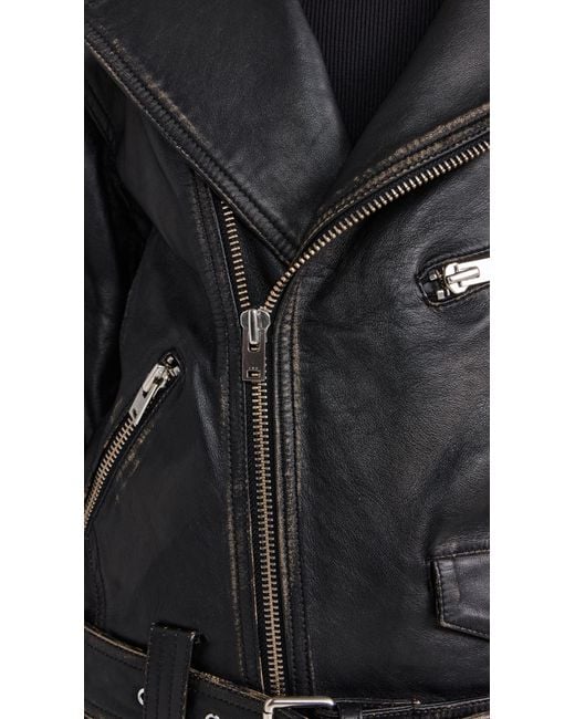 IRO Black Dylan Leather Biker Jacket